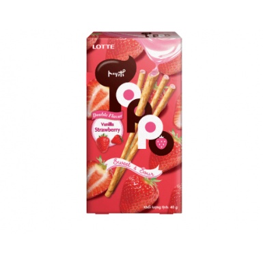 Bánh que Lotte Toppo hương vani nhân socola/dâu hộp 40gr