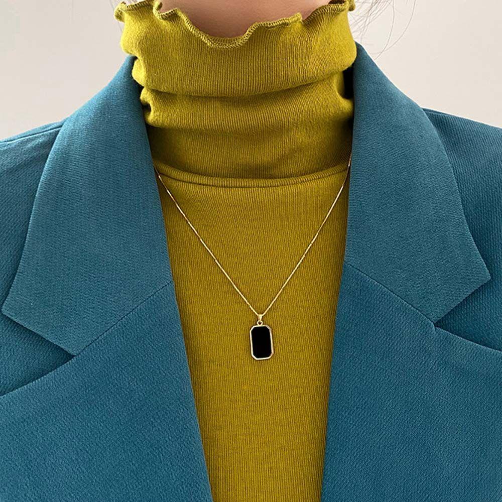 MXGOODS Vòng cổ Mặt Vuông Phong Cách Hàn Quốc Thời Trang Cho Nữ
