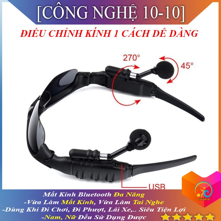 Kính Mát Nam BLuetooth 4.1 nghe nhạc, gọi điện thoại khi lái xe TL779 Noproblemsok
