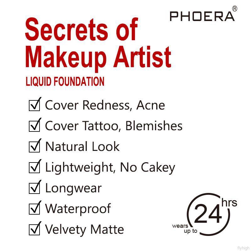 Phoera Foundation Cream 12 Colors Long Lasting | WebRaoVat - webraovat.net.vn