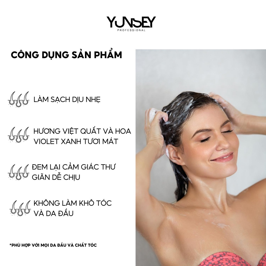 Dầu gội Yunsey Hương Nho - Violet xanh 1000ml