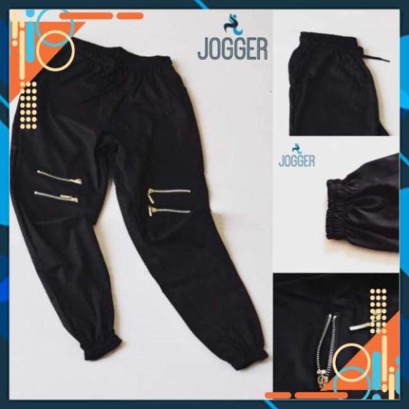[Form bao Sang] Quần Jogger Kaki nam/nữ có khóa kéo zipper JK4 - có size S và XXL nữa .