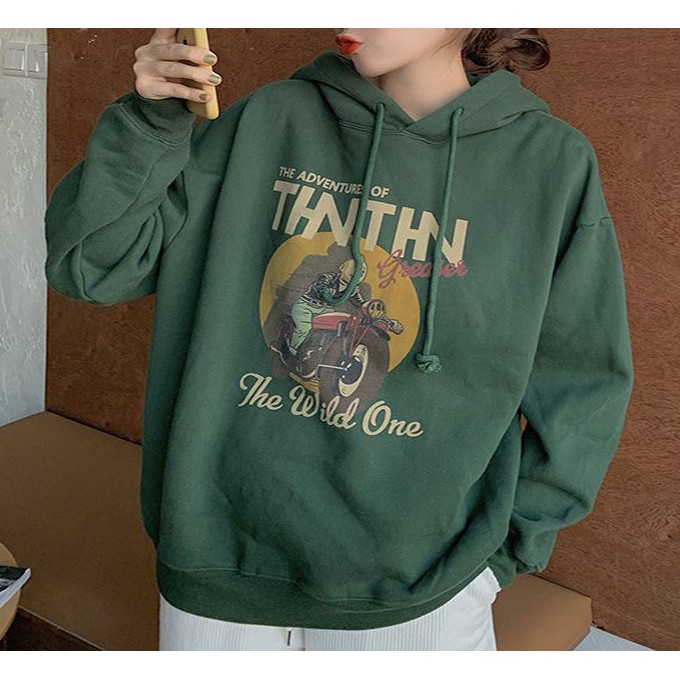 Áo hoodie nam nữ Tin Tin freesize Cheapy vải nỉ form rộng tay bồng có mũ unisex xanh đỏ ulzzang hàn quốc local brandC547 | BigBuy360 - bigbuy360.vn