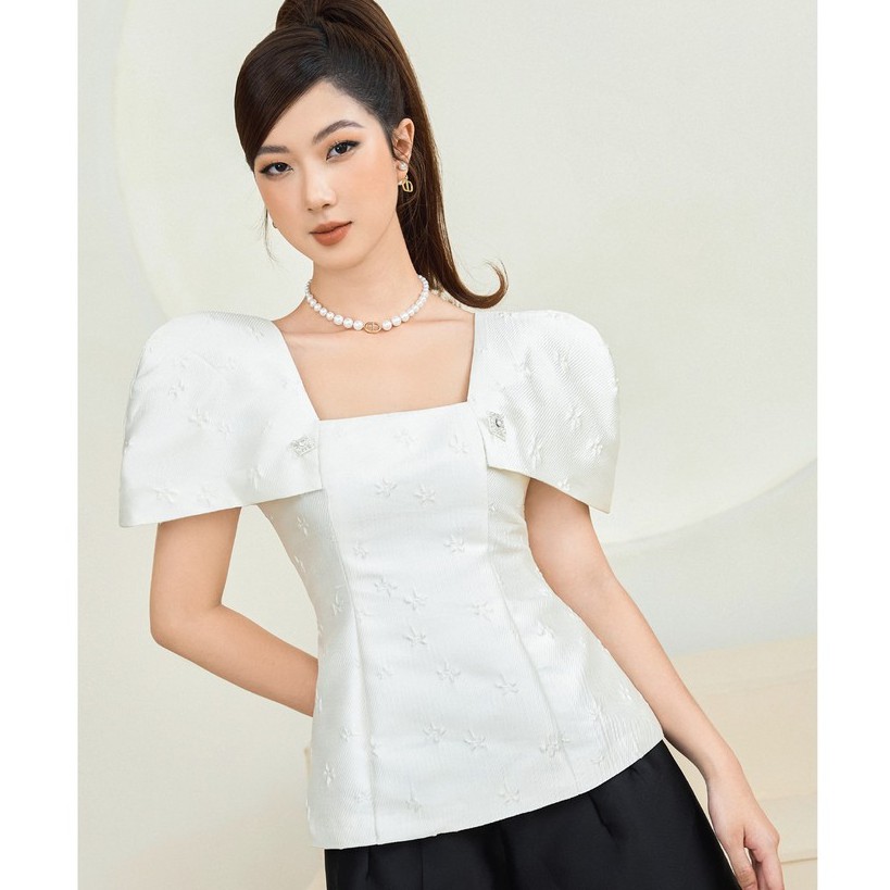 Áo gấm sao vai cách điệu - Blush Top