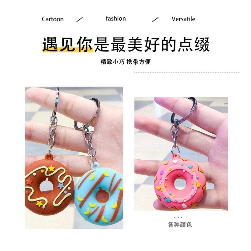 Móc Khoá Hình Bánh Dounut Siêu Xinh