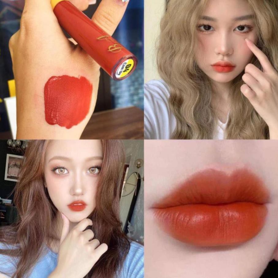 [Cam Tây] Son Kem Lì Nắp Vàng Cao Cấp B.A Màu Cam Tây Mềm Mịn Lâu Trôi Tặng Kèm Dưỡng Môi | BigBuy360 - bigbuy360.vn