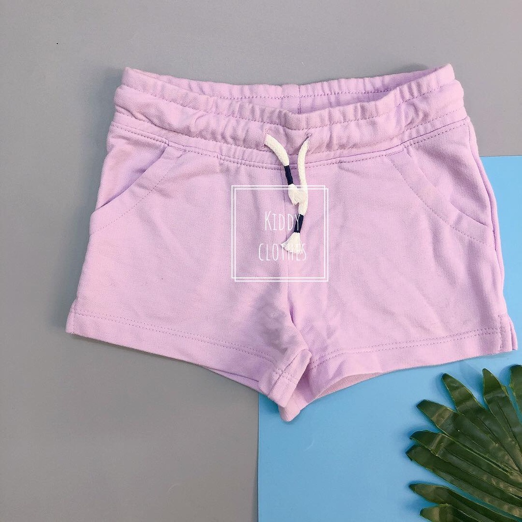 Quần short thun da cá bé gái chất cotton mềm, mát hàng xuất dư nhiều mẫu