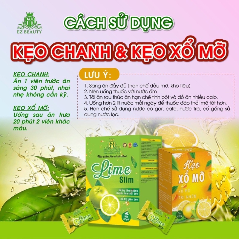Kẹo dẻo chanh giảm cân hộp 7viên