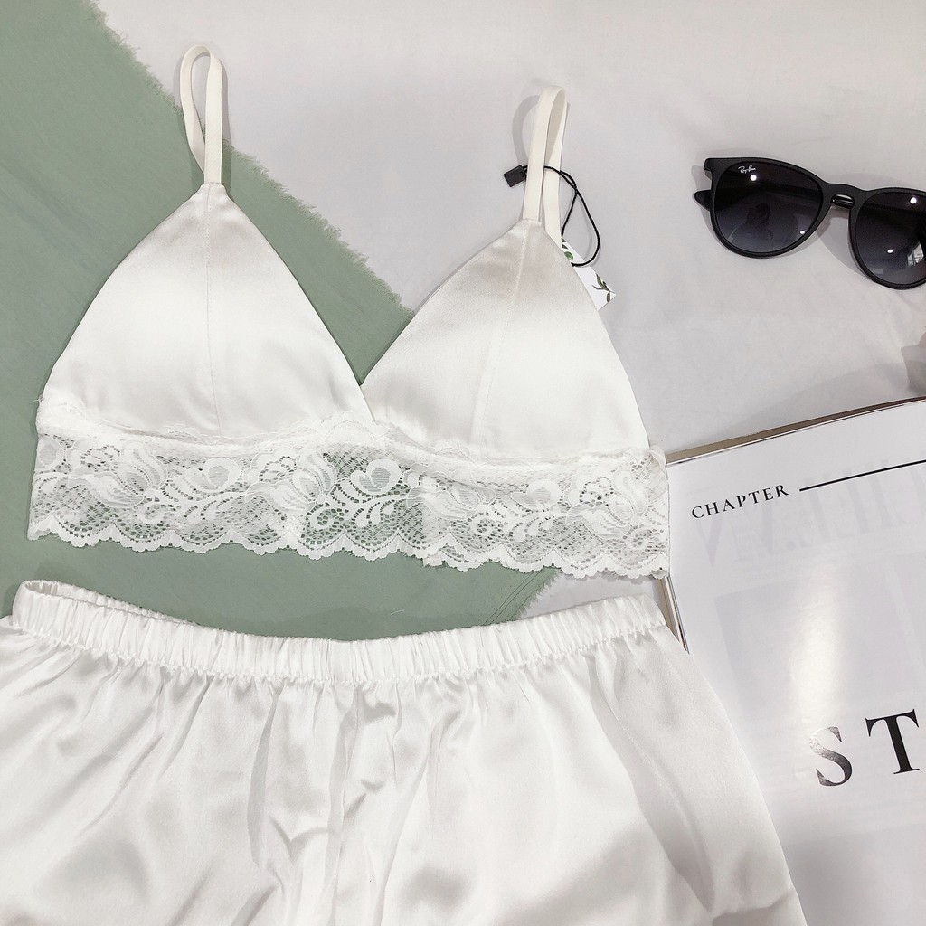 Bộ đồ lót lụa nữ cao cấp VIBES Cloud Set Lingerie | BigBuy360 - bigbuy360.vn