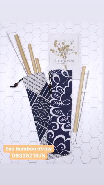 Set ống hút tre