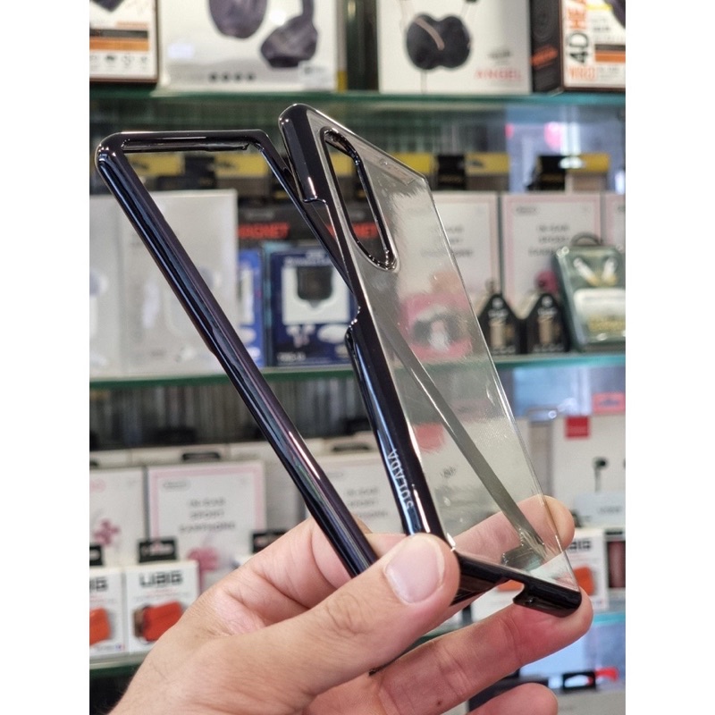 Ốp lưng Sulada trong cứng cho Samsung Z Fold 3 5G 2 mảnh viền màu siêu đẹp