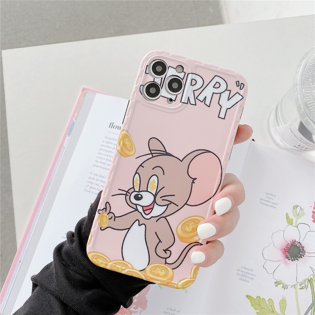 Soft Plastic Phone Cases Cute Couple cartoon Tom and Jerry Case suitable for iPhone12 mini 11 PRO MAX 7/8plus SE2020 X/XS XR XSMAX