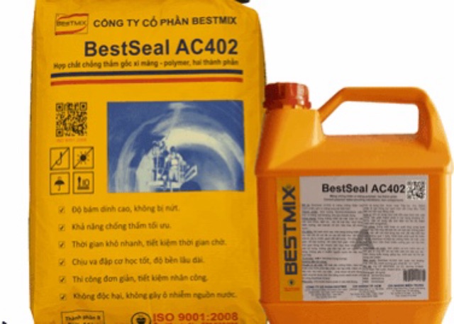 Sơn chống thấm đàn hồi cao BestSeal AC402 dành cho chống thấm sàn, mái, tường vây 20kg