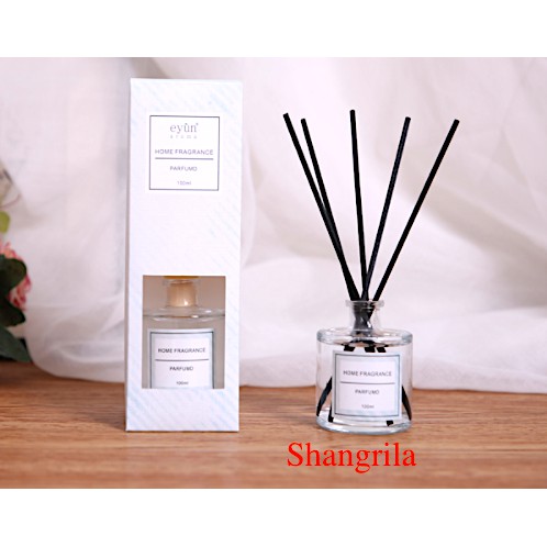 Bộ tinh dầu nước hoa thơm phòng hương Shangrila 100 ml gồm 1 chai tinh dầu 100 ml + 1 bộ que sợi khuếch tán tinh dầu