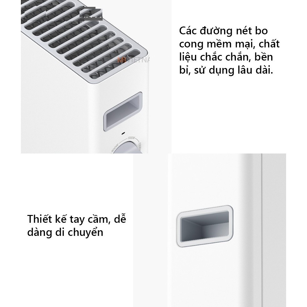 Máy sưởi làm ấm nhanh Xiaomi Smartmi 1S 2200W vặn nút điều khiển - Bảo hành 12 tháng