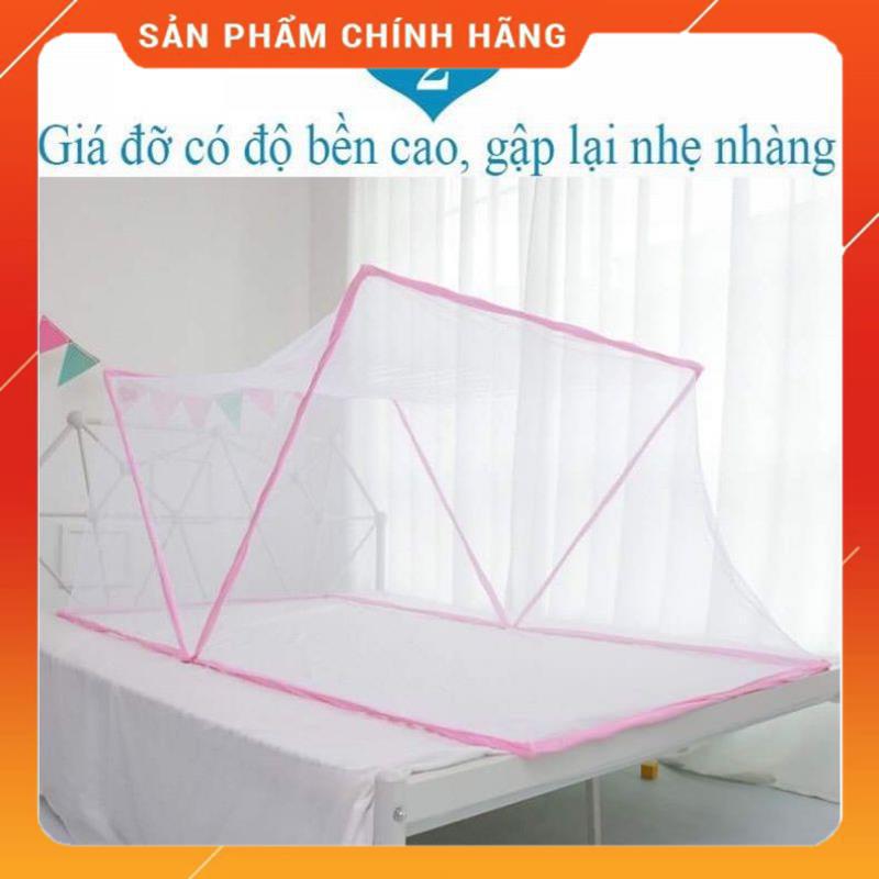 Màn ngủ xếp gọn Gia Long góc vuông xếp nhỏ gọn gàng sau khi dùng kích thước m6x2m m8x2m 2mx2m2
