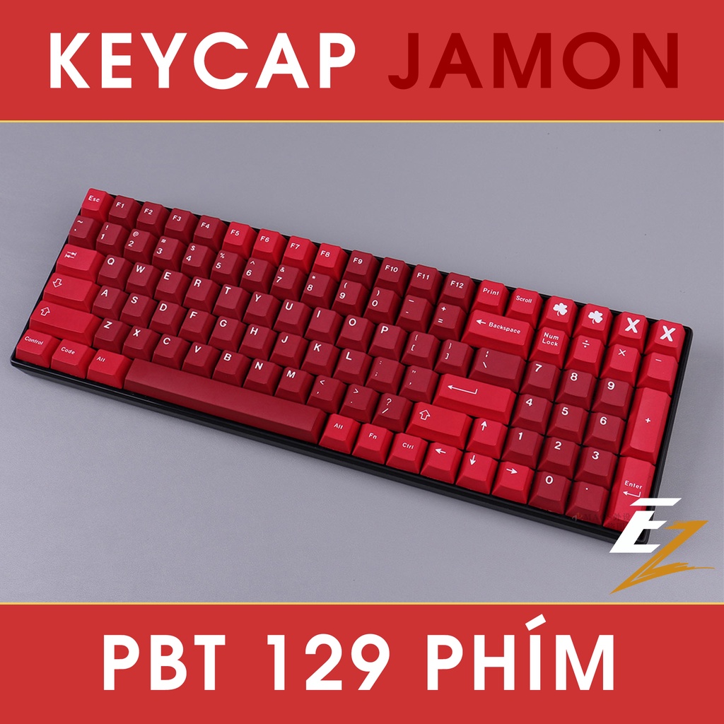 Keycap Cho Bàn Phím Cơ Jamon PBT Cherry Profile 129 Phím