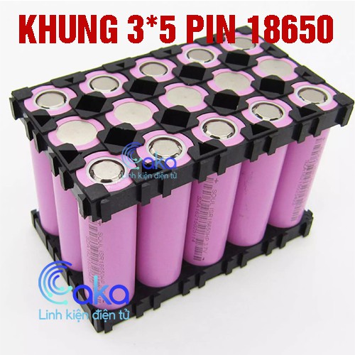 Khung ghép giữ pin 18650 (3x5)