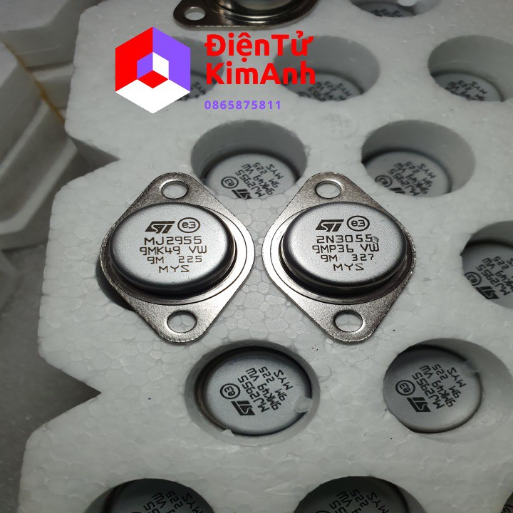 1 đôi sò sắt 2N3055-2955 Malaysia zin
