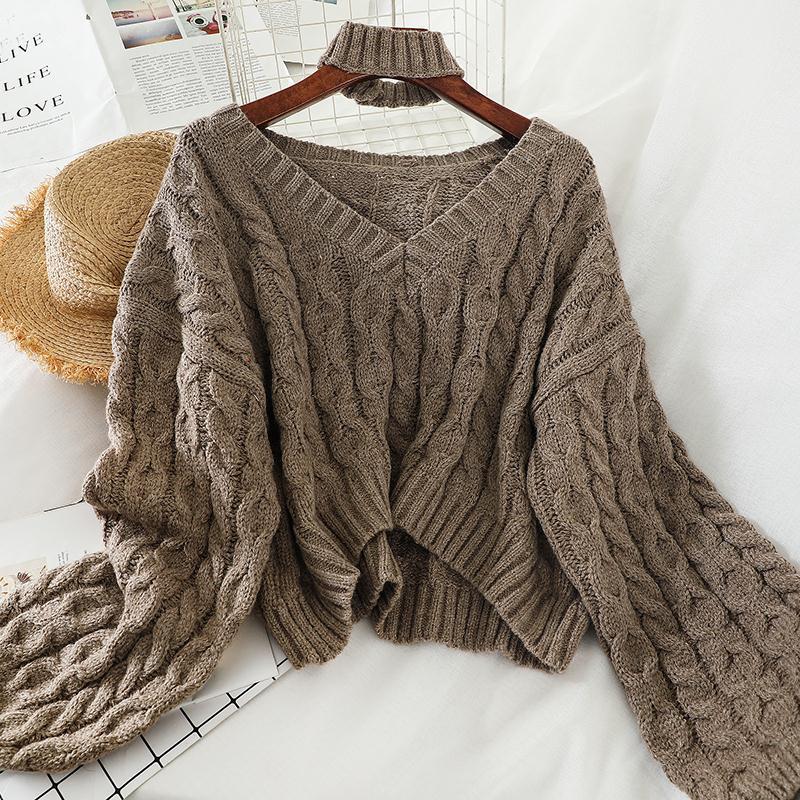 Áo sweater tay dài ấm áp thời trang dễ thương cho nữ