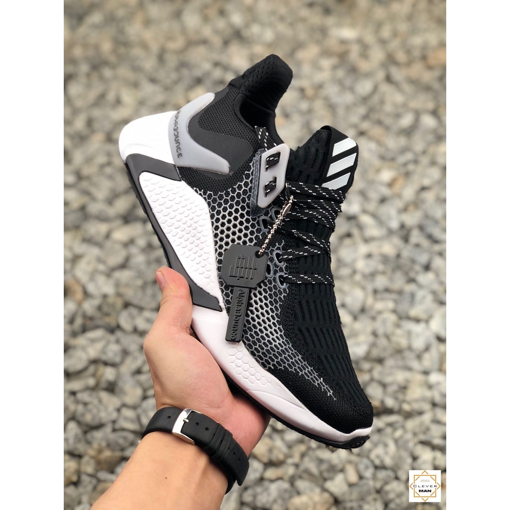 Giày thể thao sneaker nam nữ ALPHABOUNCE INSTINCT M 2020 đen trắng