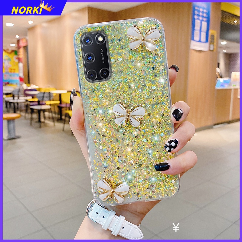 Ốp Điện Thoại Silicon Mềm Hình Bướm 3d Phối Kim Tuyến Cho oppo reno 10 10pro 8t 8 8z 7 7z 6 6z 5 5pro 5f reno 4 4f
