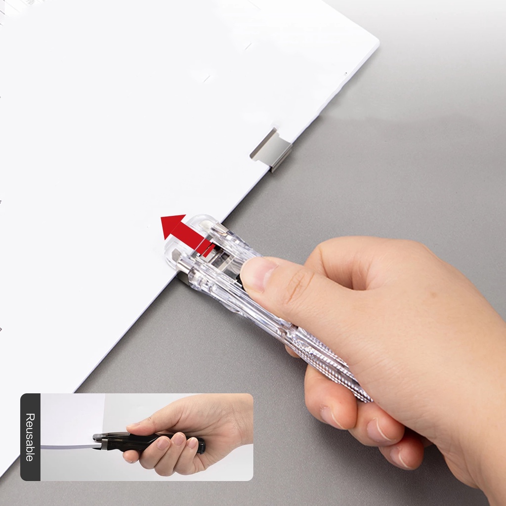 1 Bộ Kẹp Giấy Bằng Kim Loại Có Thể Tái Sử Dụng