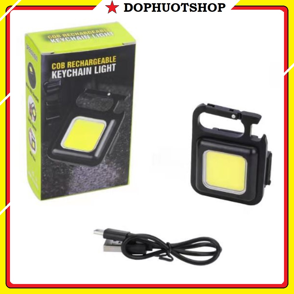Đèn Led Cob Mini Có Móc Khóa Đa Năng Có Thể Sạc Lại Đa Chức Năng Nhỏ Gọn Tiện Dụng
