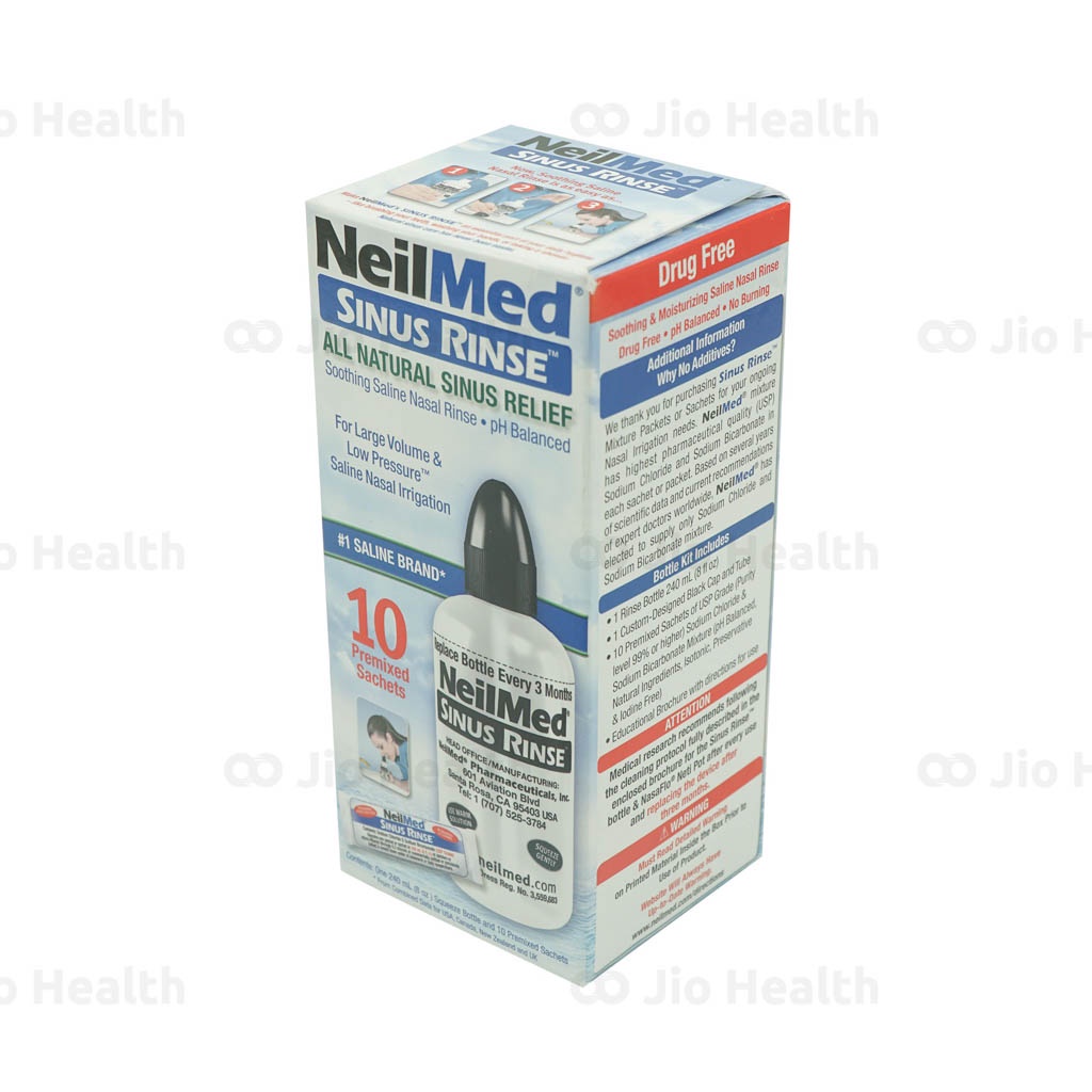 Bộ Dụng Cụ Rửa Mũi Cho Người Lớn NeilMed Sinus Rinse Starter 10 Sachets (Bình 240ml + 10 Gói)