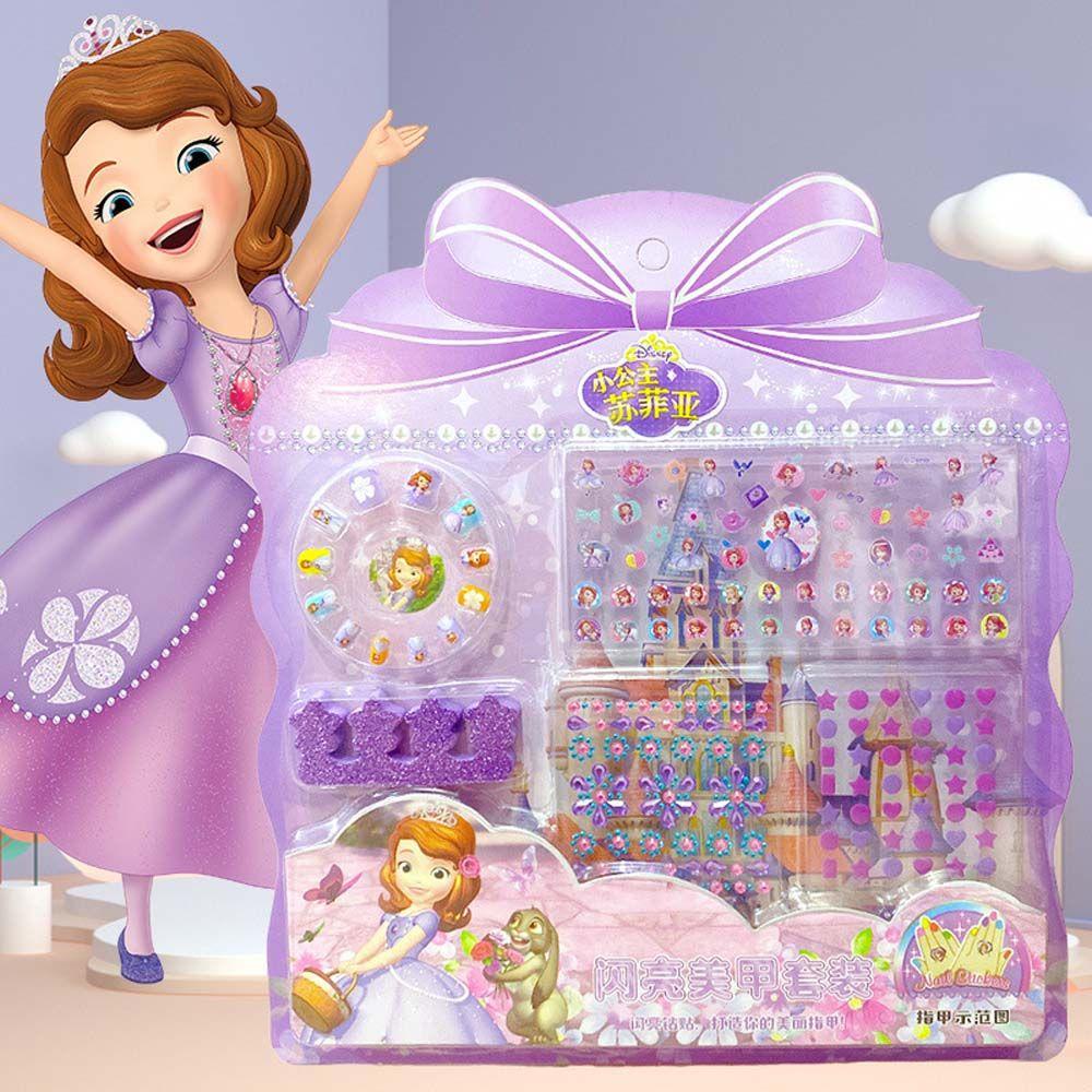 LILYES Bộ Móng Tay Giả Tự Dính Họa Tiết Công Chúa Dễ Thương Dành Cho Bé Gái