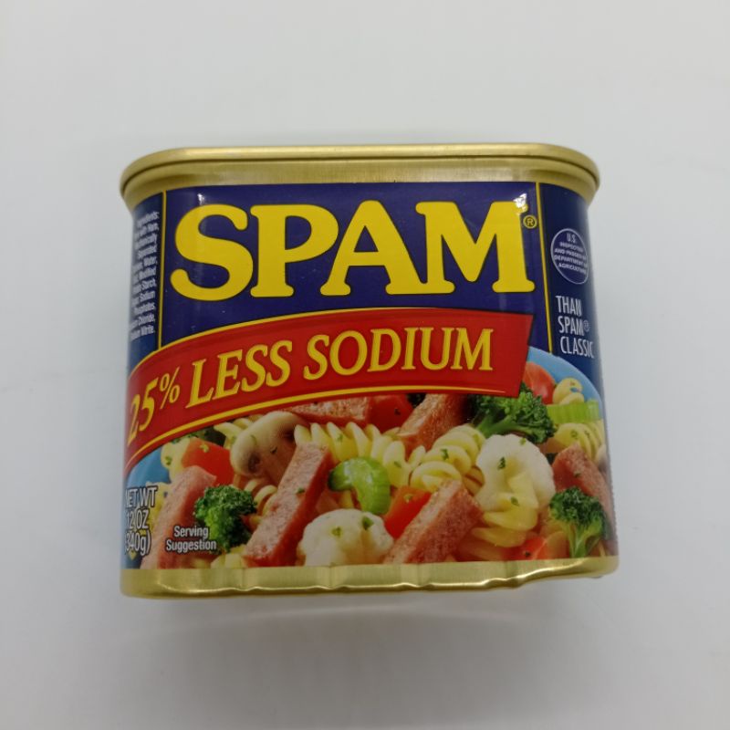 (date 4/2024) Thịt hộp Mỹ ít mặn SPAM 25% less sodium 340g