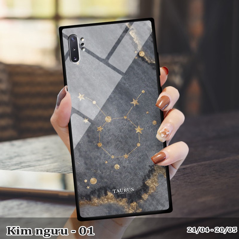 Ốp kính samsung Note 10 plus in cung hoàng đạo