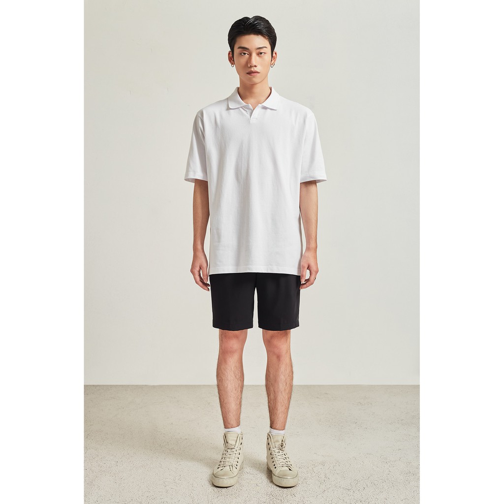 Áo thun ngắn tay có cổ polo nam HIGHWAY MENSWEAR Ruben Polo - trắng