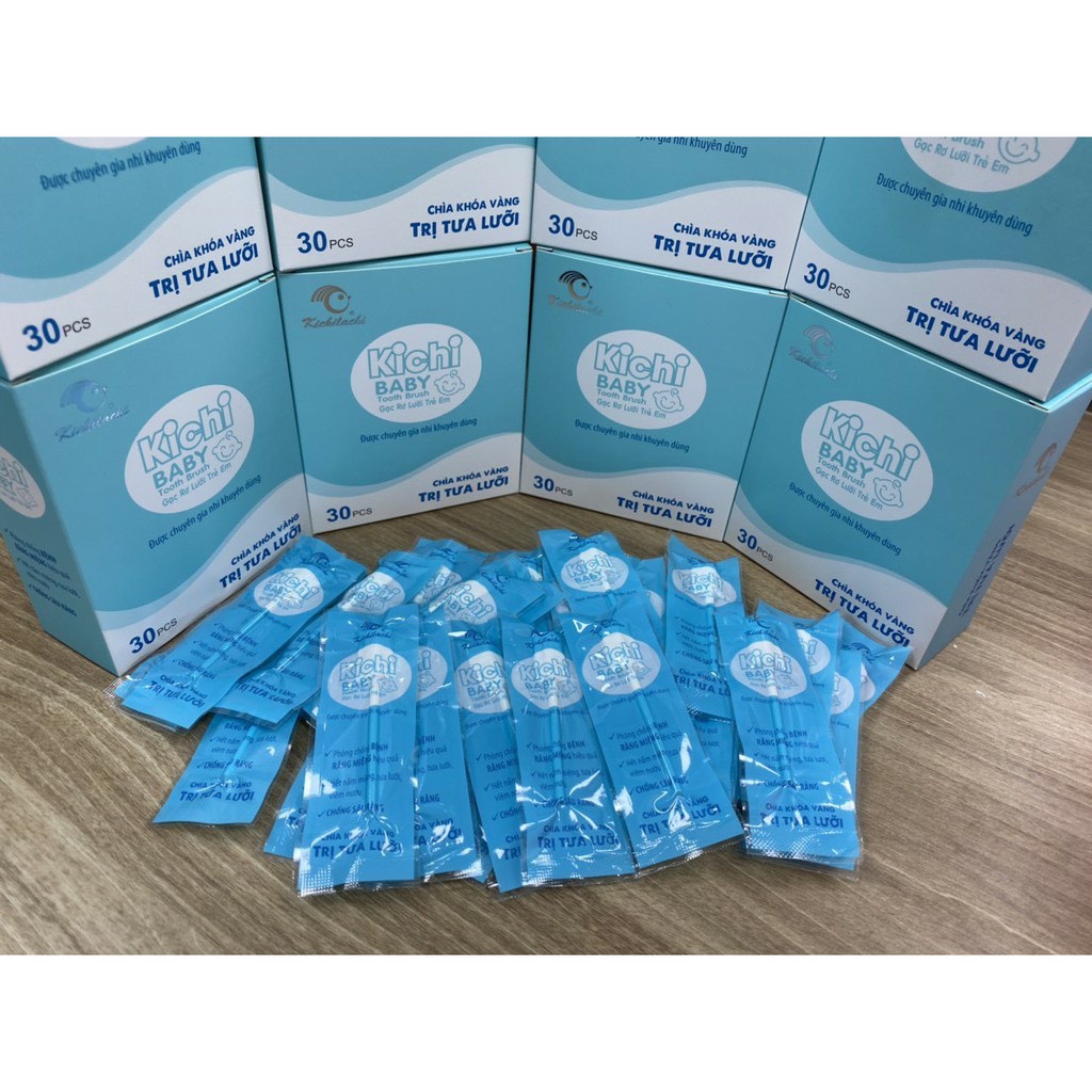 Gạc rơ lưỡi, que tưa lưỡi Kichilachi chính hãng cho bé