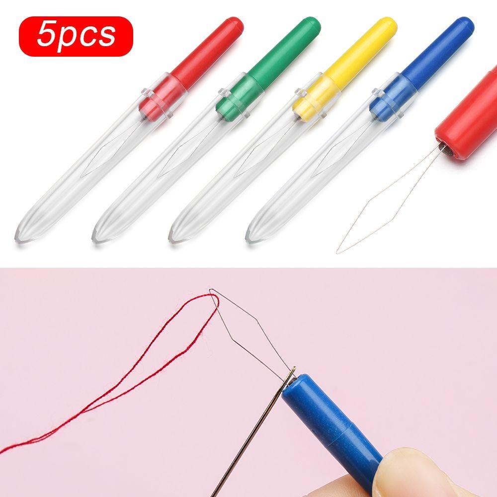 Bộ 5 Cây Kim Khâu Tự Động|Dụng Cụ May Vá Màu Sắc Ngẫu Nhiên
