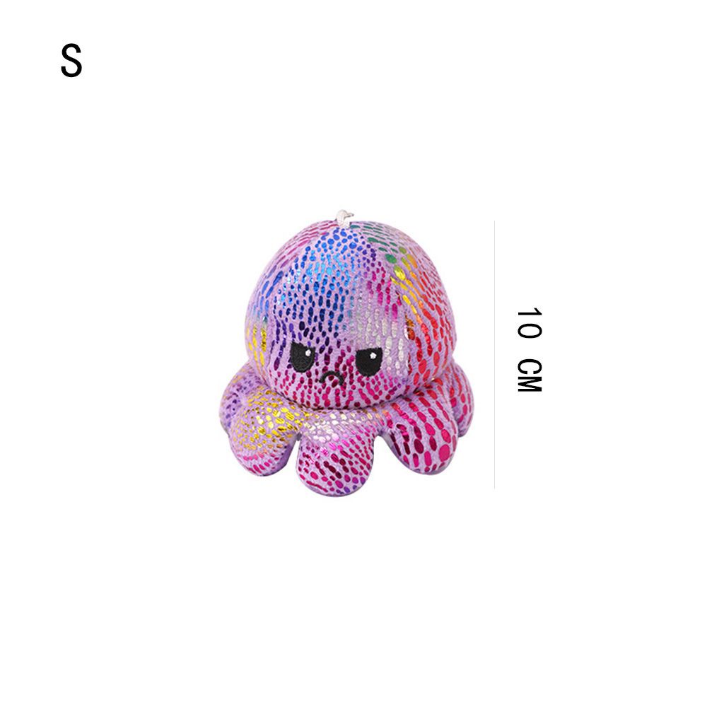 Móc Khóa Hình Bạch Tuộc Nhồi Bông Hai Mặt Thay Đổi Màu Sắc Sáng Tạo