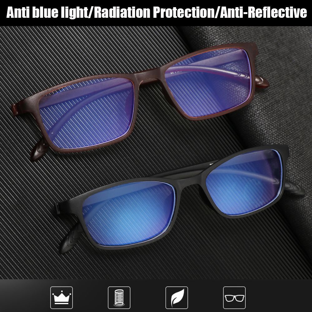 Mắt kính đọc sách TR90 nhẹ chống ánh sáng xanh tròng trong suốt hỗ trợ độ cận siêu nhẹ dành cho nam nữ