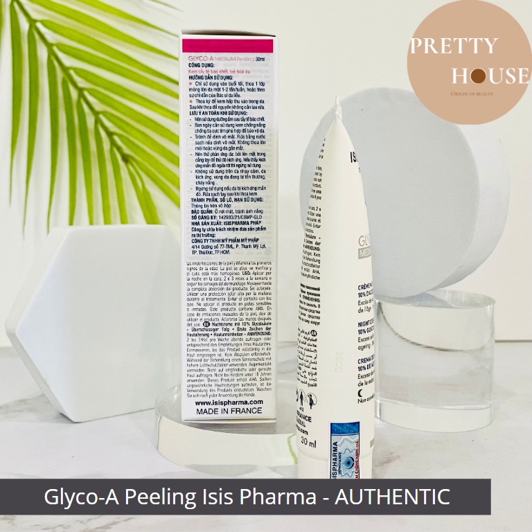 Kem tẩy tế bào chết Peeling GLYCO-A 5.5% 10% ISIS Pharma giúp trẻ hóa da, giảm mụn