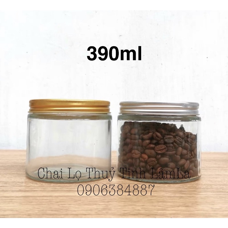 Hũ Thuỷ Tinh Tròn Cao Nắp Nhôm 280ml 350ml 500ml 700ml