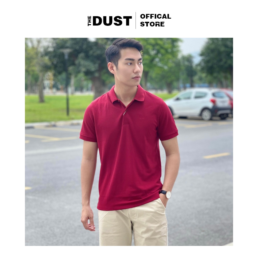 Áo thun Polo nam cổ bẻ DUST DENIM chất vải cotton dệt hạt gạo, thoáng khí, co giãn tốt