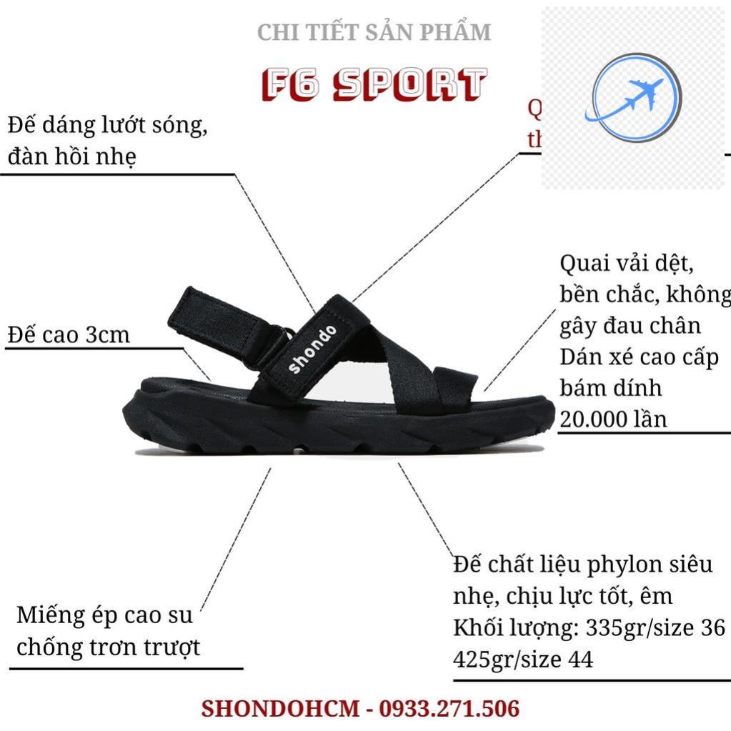 🤶🤶 Giày sandal nam nữ màu đen Shondo shat F6 sport F6S301 Shondo chính hãng 🤶