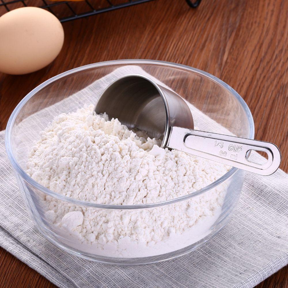 Set 4 Cốc Đo Lường Bằng Thép Không Gỉ Chất Lượng Cao