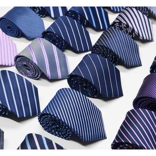 Cà Vạt Họa Tiết Sọc Chéo Nhiều Kiểu Thời Trang Cho Nam 8cm