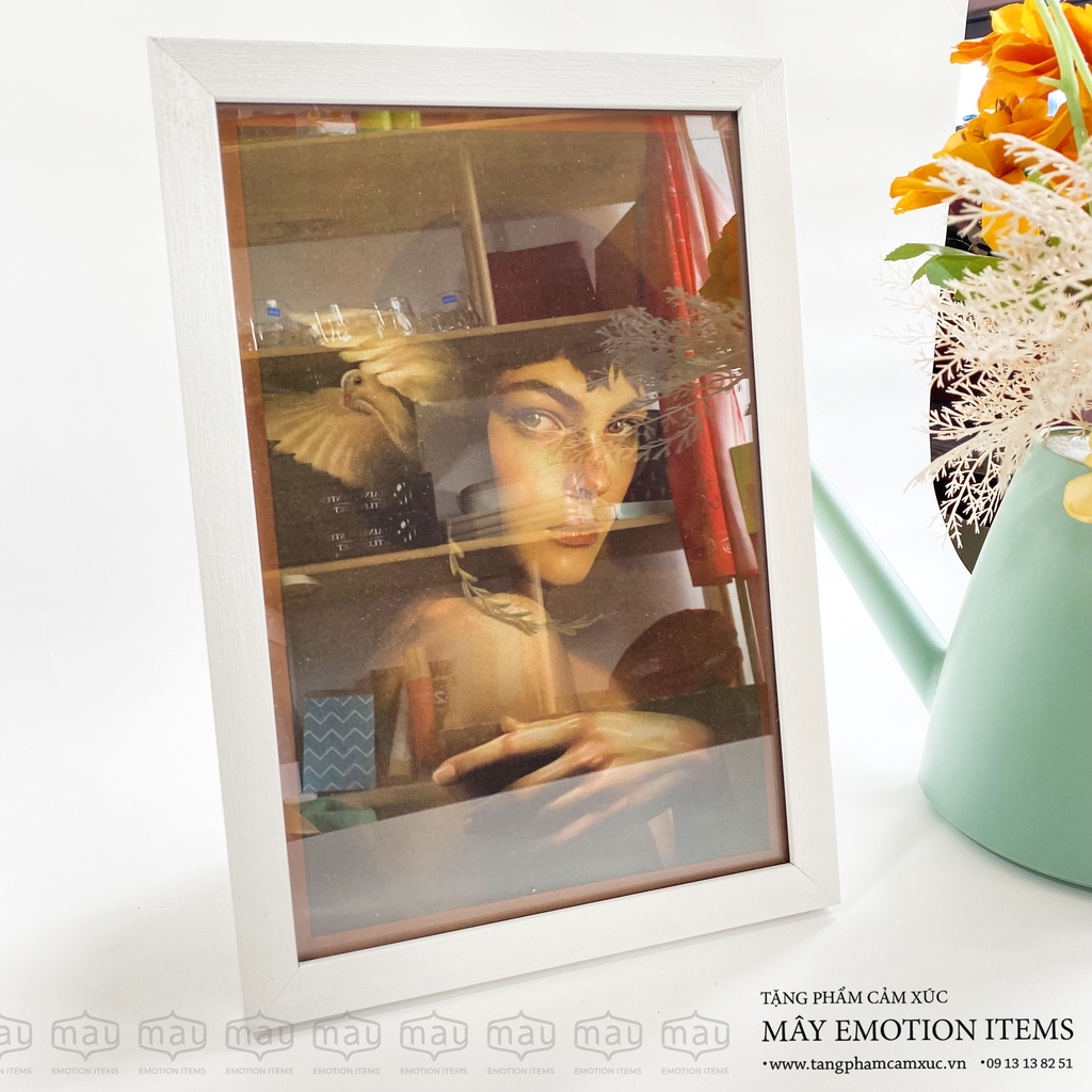 Tranh decor khung gỗ kính 20*30 và 15*20cm nghệ thuật