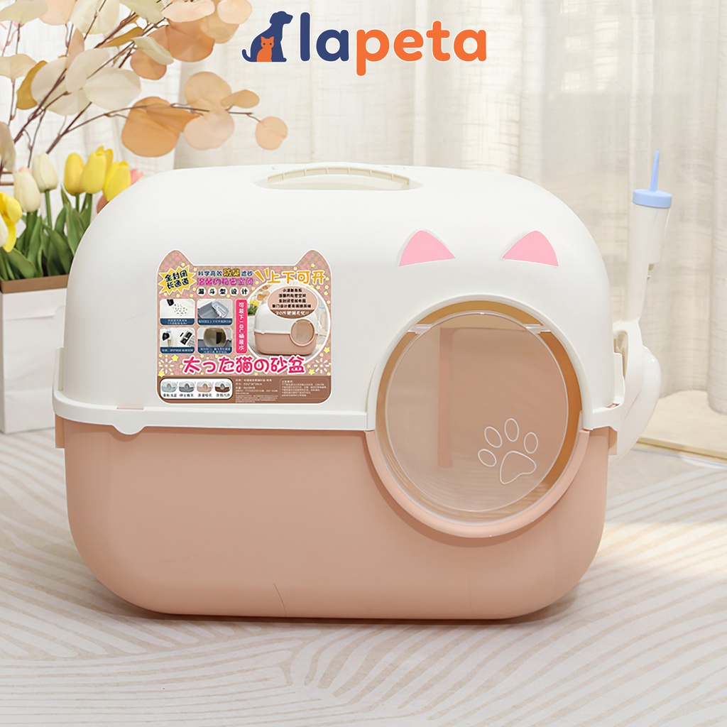 [Mã 252FMCGSALE giảm 8% tối đa 100k đơn 500K] Nhà vệ sinh cho mèo zise lớn có kèm xẻng Sakura Lapeta