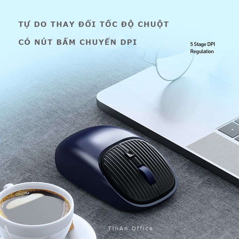 Chuột Không Dây Inphic E8 Chống Ồn, Wireless Mouse