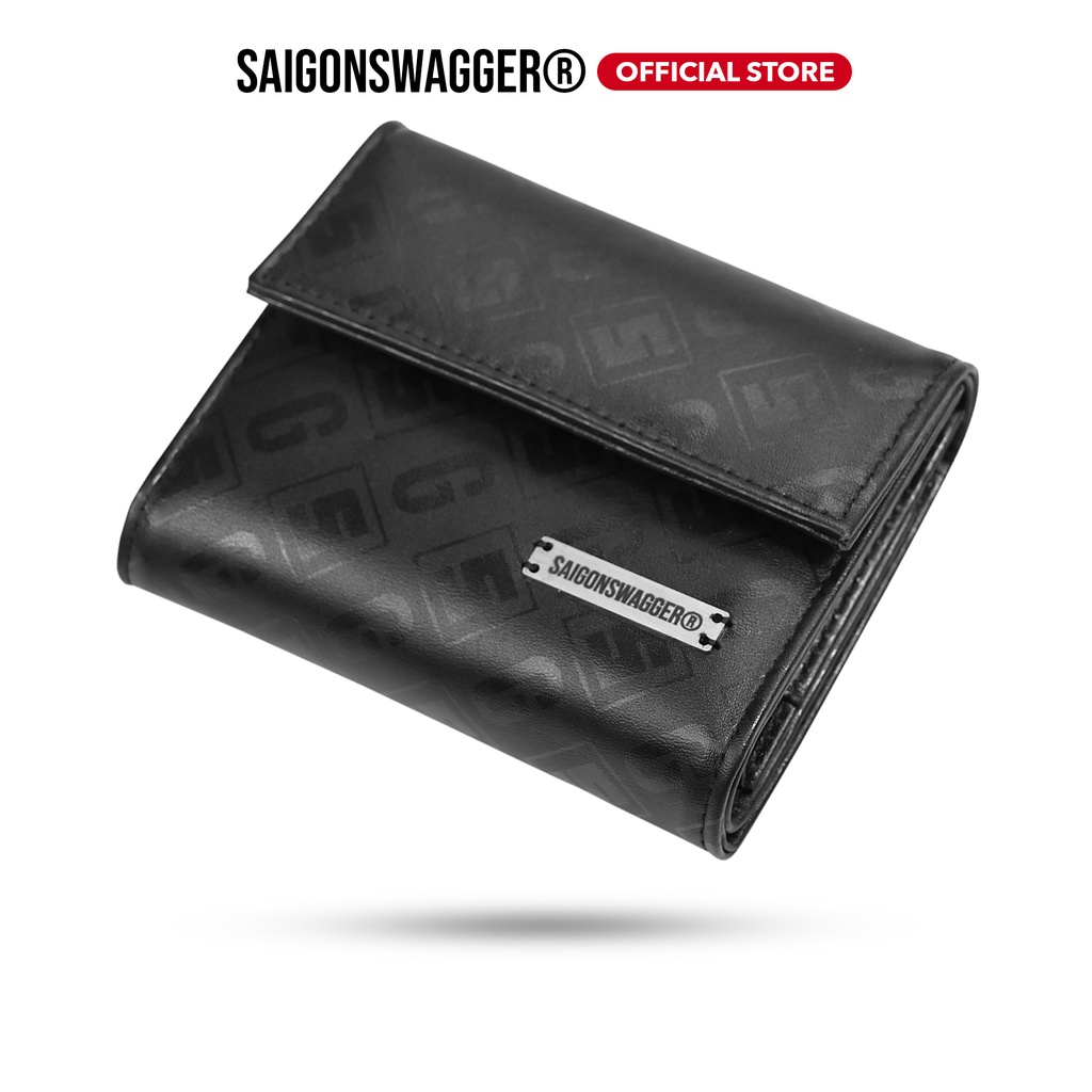 Ví Nắp Da In SAIGON SWAGGER® Eclipse Short Flap Wallet