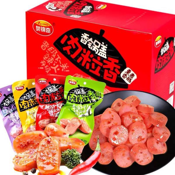 Xúc Xích Sụn Gà Cay Ăn Liền 1 gói 4 viên 20g ❤️FREESHIP❤️ Xúc Xích Cay Hồ Nam Ăn Vặt Trung Quốc - Việt Trung Quán