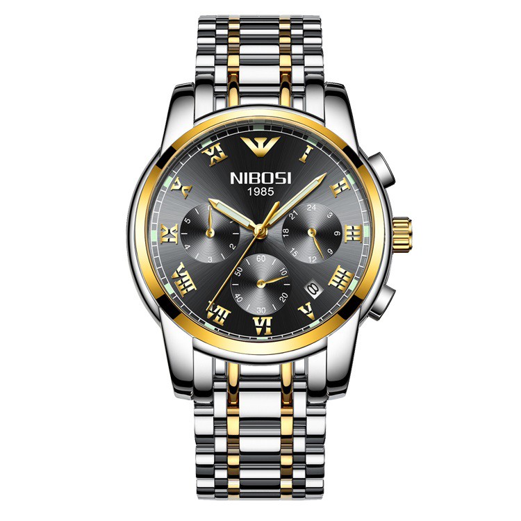 [GIÁ SỐC] ĐỒNG HỒ NAM NIBOSI 2301 (1985) DÂY THÉP ĐẶC CHẠY FULL 6KIM, THIẾT KẾ NAM TÍNH MẠNH MẼ - CHÍNH HÃNG (FULLBOX) | BigBuy360 - bigbuy360.vn