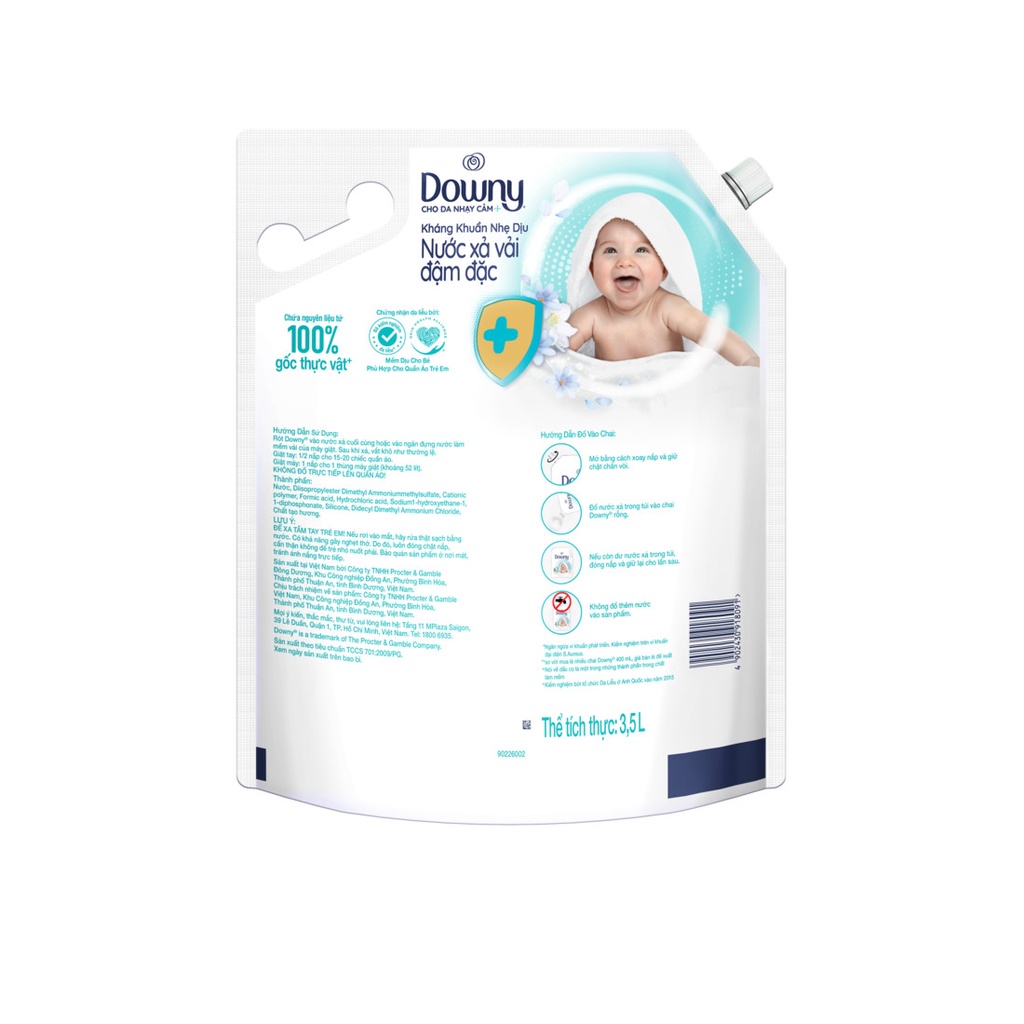 Combo 2 Nước Xả Vải Downy Nhiều Mùi Hương Túi 2.35L/2.6L